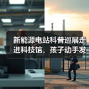 新能源电站科普巡展走进科技馆，孩子动手发电点亮科学梦