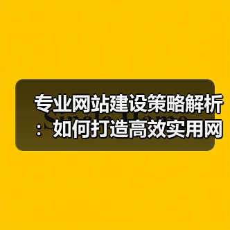 专业网站建设策略解析:如何打造高效实用网站?(图3) 专业网站建设策略解析:如何打造高效实用网站?(图3)