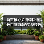 首页核心关键词快速提升百度前3的实战技巧（图2）