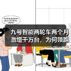 九号智能两轮车两个月激增千万台,为何领跑行业?(图2) 九号智能两轮车两个月激增千万台,为何领跑行业?(图2)