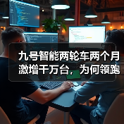 九号智能两轮车两个月激增千万台,为何领跑行业?(图1) 九号智能两轮车两个月激增千万台,为何领跑行业?(图1)