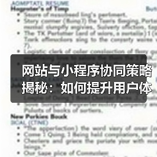 网站与小程序协同策略揭秘：如何提升用户体验与市场覆盖？（图1）