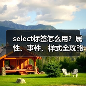 select标签怎么用?属性、事件、样式全攻略(图2) select标签怎么用?属性、事件、样式全攻略(图2)