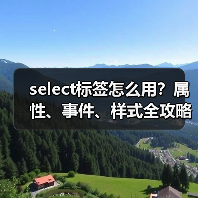 select标签怎么用?属性、事件、样式全攻略(图4) select标签怎么用?属性、事件、样式全攻略(图4)